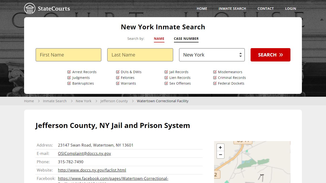 Jefferson County, NY Jail and Prison System - State Courts